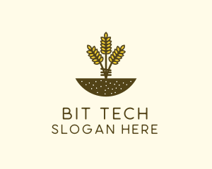 Wheat Farm Crop logo design