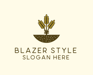 Wheat Farm Crop logo design