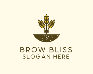 Wheat Farm Crop logo design