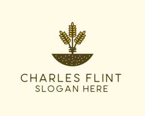 Wheat Farm Crop logo design