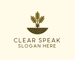 Wheat Farm Crop logo design