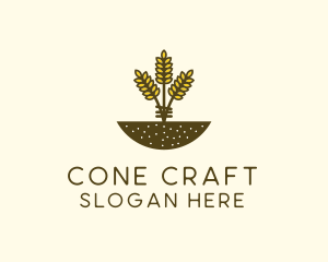 Wheat Farm Crop logo design