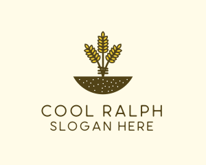 Wheat Farm Crop logo design