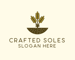 Wheat Farm Crop logo design