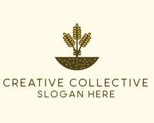 Wheat Farm Crop logo design