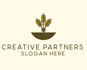 Wheat Farm Crop logo design