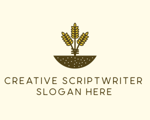 Wheat Farm Crop logo design