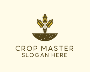 Wheat Farm Crop logo design