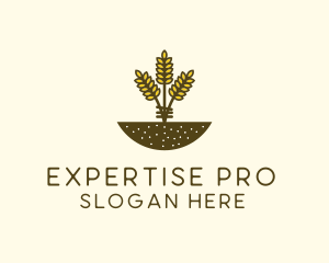 Wheat Farm Crop logo design