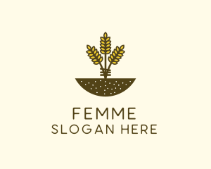 Wheat Farm Crop logo design