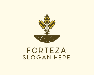 Wheat Farm Crop logo design