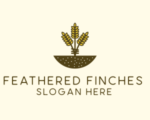 Wheat Farm Crop logo design