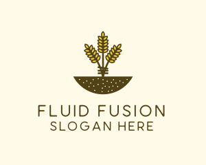 Wheat Farm Crop logo design