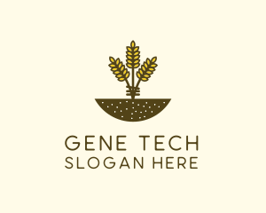 Wheat Farm Crop logo design