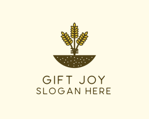 Wheat Farm Crop logo design