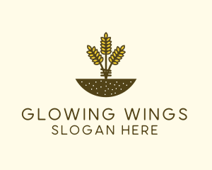 Wheat Farm Crop logo design