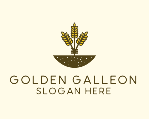 Wheat Farm Crop logo design