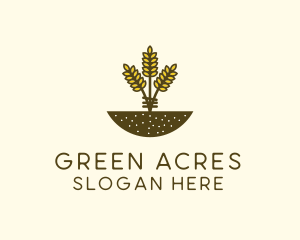 Farming - Wheat Farm Crop logo design