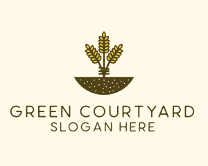 Wheat Farm Crop logo design