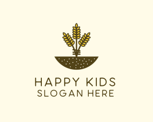 Wheat Farm Crop logo design