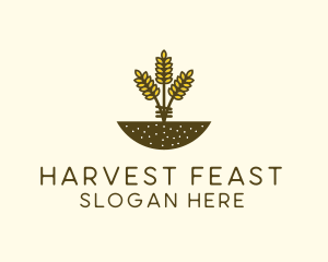 Wheat Farm Crop logo design