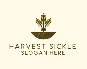 Wheat Farm Crop logo design