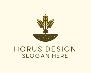 Wheat Farm Crop logo design