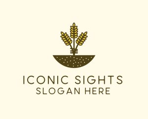 Wheat Farm Crop logo design