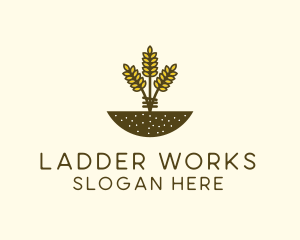 Wheat Farm Crop logo design