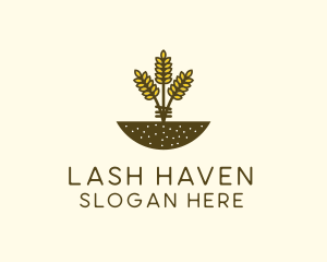 Wheat Farm Crop logo design