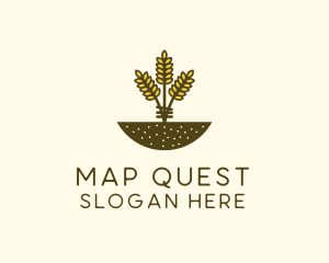 Wheat Farm Crop logo design