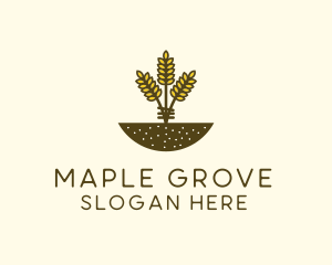 Wheat Farm Crop logo design