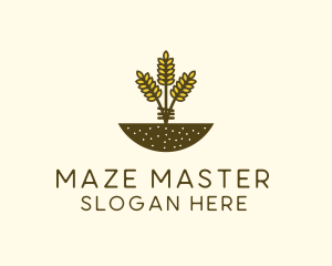 Wheat Farm Crop logo design