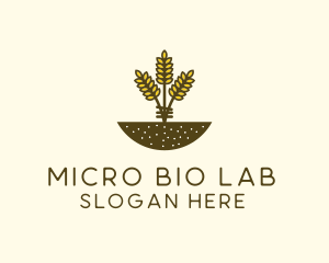 Wheat Farm Crop logo design