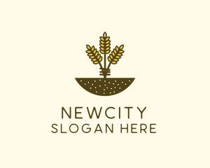 Wheat Farm Crop logo design