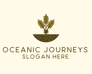 Wheat Farm Crop logo design