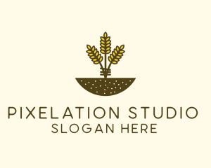 Wheat Farm Crop logo design