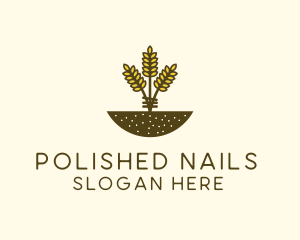 Wheat Farm Crop logo design