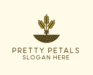 Wheat Farm Crop logo design