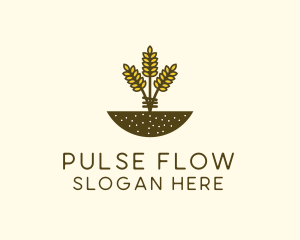 Wheat Farm Crop logo design