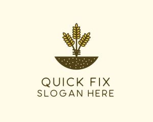 Wheat Farm Crop logo design