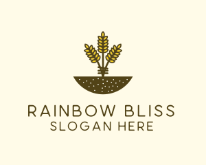 Wheat Farm Crop logo design