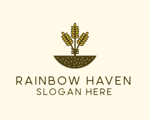 Wheat Farm Crop logo design