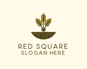 Wheat Farm Crop logo design