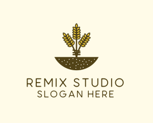 Wheat Farm Crop logo design