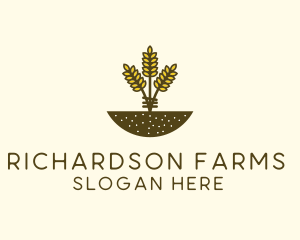 Wheat Farm Crop logo design