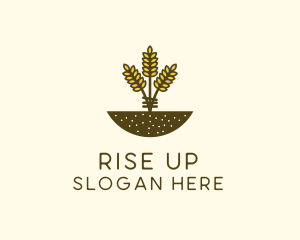 Wheat Farm Crop logo design