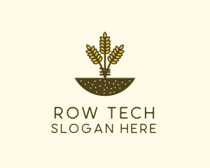 Wheat Farm Crop logo design