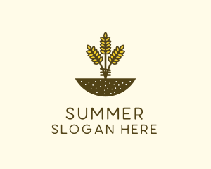 Wheat Farm Crop logo design