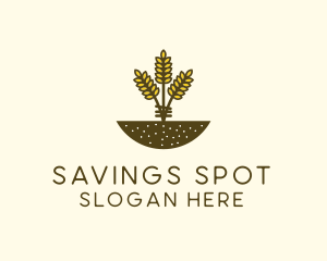 Wheat Farm Crop logo design